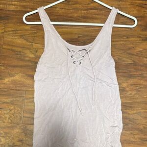 American Eagle Outfitters Lace-Up Tank Top - Light Pink